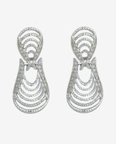 Rhodium-Plated clip on Earrings with Swarovski Crystals
