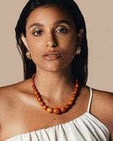 Antique Baltic Amber Beaded Necklace – Natural Egg Yolk Butterscotch Hues