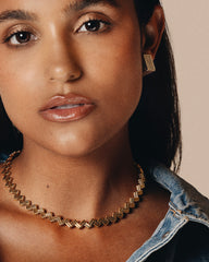 c.1980, Avon Zigzag Layered Necklace – Timeless Elegance.