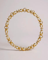 The Silent Guardian – Vintage Owl Link Necklace, Triple Gold Plated, Made in England