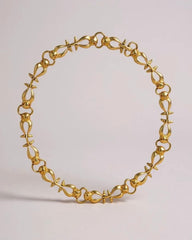 The Silent Guardian – Vintage Owl Link Necklace, Triple Gold Plated, Made in England