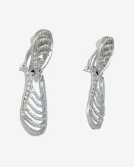 Rhodium-Plated clip on Earrings with Swarovski Crystals