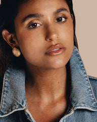 c.1980, GIVENCHY Paris- New York Round Logo Earrings – Timeless Statement