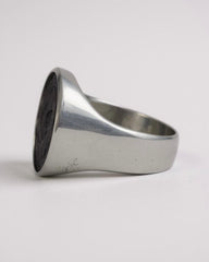 L’Empereur - A vintage Signet Ring Honoring the Legacy of Old Roman Constantine, Crafted in Sterling Silver. Unisex