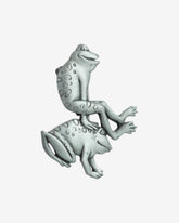 Delightful Vintage Signed JJ Pewter-Style Leapfrog Brooch