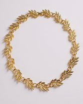 c.1980, Napier Laurel Leaf Necklace – Iconic Gold-Tone Statement.