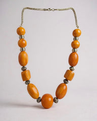 Echoes of Antiquity— Ethiopian Bakelite & Sterling Silver Necklace