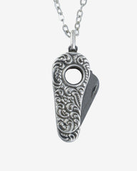 Antique Sterling Silver Repoussé Cigar & Cigarillo Cutter – Pocket Watch Fob Pendant