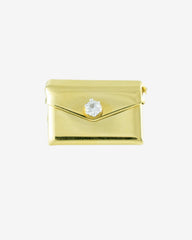 Chic Secret— Vintage Gold Plated Rhinestone Clutch Brooch – Opens for Tiny Treasures