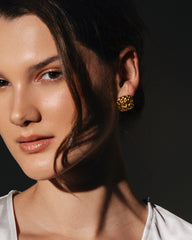 c.2000, CHANEL Square Coco Mark Stud Earrings – Iconic Elegance