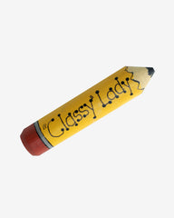 Retro Yellow Pencil Pin (c. 1980s-90s) – Fun & Chic Statement Brooch