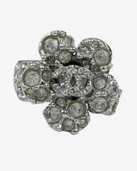 c.2000, Chanel Camellia Ring, a dazzling creation adorned with crystal diamanté, embodying the house’s timeless sophistication