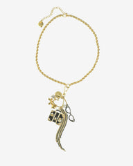 Jet-Set Glam, Betsey Johnson Travel Charm Necklace