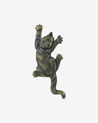 JJ Vintage 1988 “Scaredy Cat” Pin Brooch – Falling Cat, Brass-Tone Antiqued, Signed