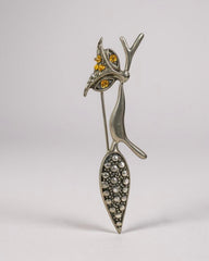 Whispers of the Enchanted Forest- Citrine Spirit Brooch