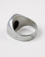 L’Empereur - A vintage Signet Ring Honoring the Legacy of Old Roman Constantine, Crafted in Sterling Silver. Unisex