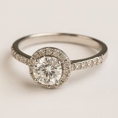 Engagement Ring 0.51ct Round Diamond Classic – GIA Certified