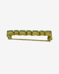 Sculpted Symmetry—Gold Geometric Pin Brooch