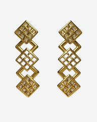 VINTAGE SWAROVSKI EARRINGS SIGNED SWAN MARK PRE-1980s